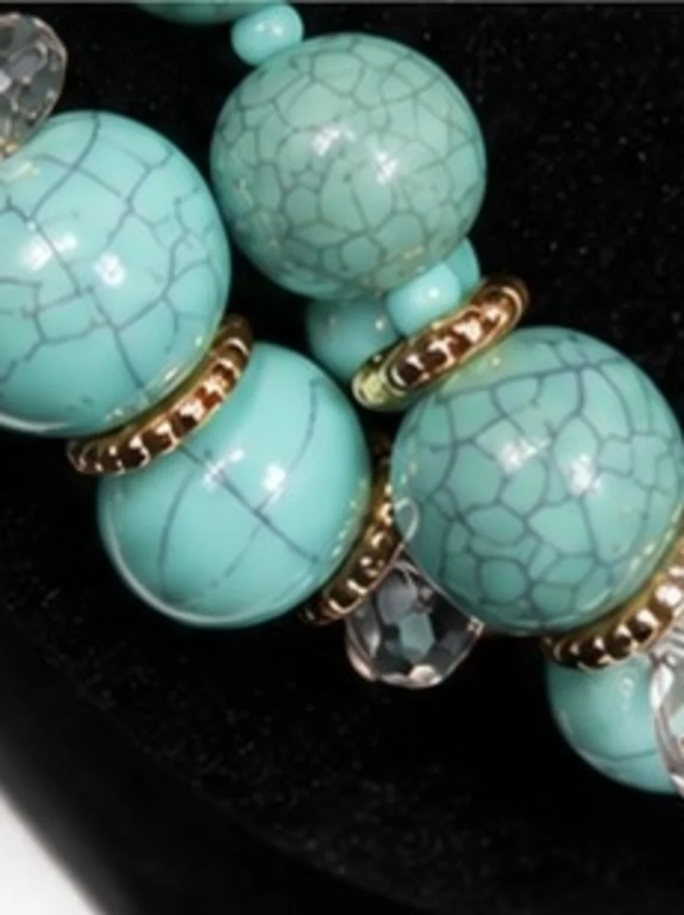 Turquoise Beaded Statement Necklace - Women Jewelry